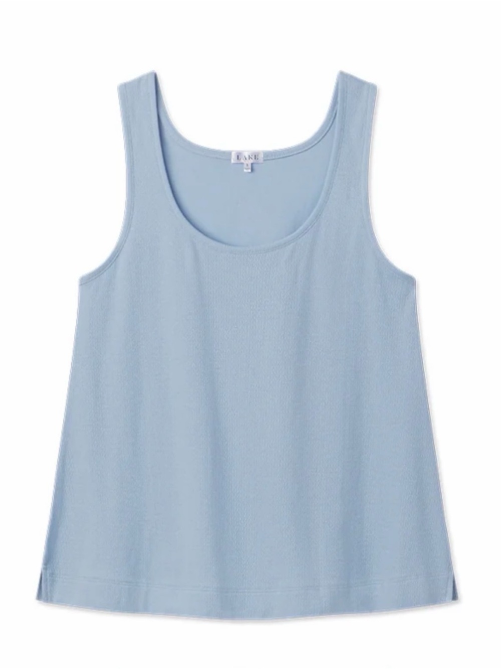 LAKE Pajamas Blue Pointelle Sleep Tank Top Size XS Pima Cotton Luxury Feminine